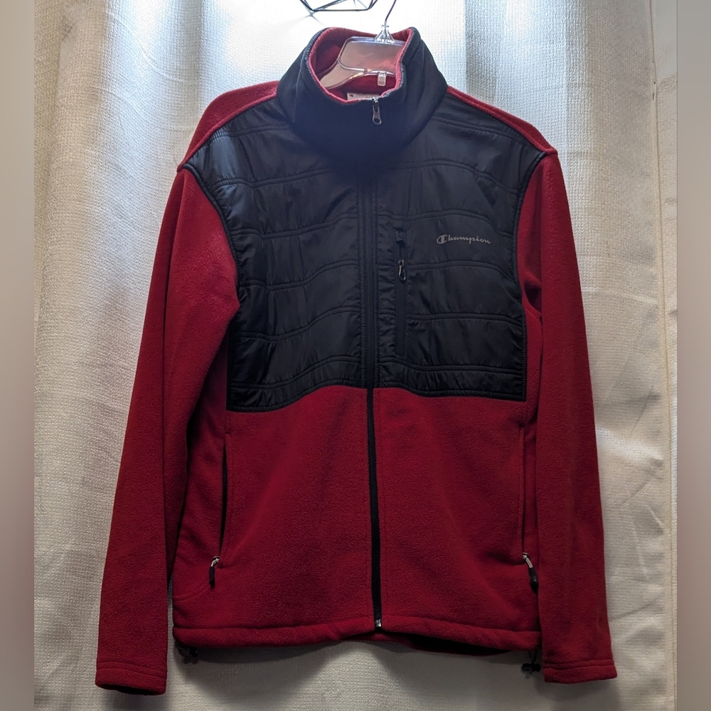 Champion Men's Red and Black Jacket Size Small 3T 307